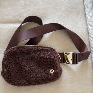 lululemon athletica Chocolate Sherpa Crossbody Belt Bag